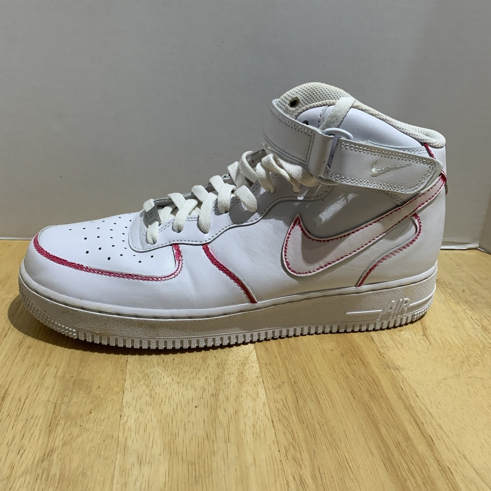 Nike Air Force 1 Mid Shoes Mens Size 11.5 White Leather CW2289-111 Classic Retro